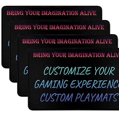 RWUTYTIUL Individuelle Spielmatte, Ihre eigene personalisierte MTG-Karten-Spielmatte für Damen und Herren, Kinder, personalisierbar, 35,6 x 61 cm, genähte Spielmatte für Commander-Board, RPG von RWUTYTIUL