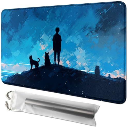 RWUTYTIUL Kartenspielmatte, 61 x 35,6 cm, mit Playmat-Tube, Kartenspiel-Spielmatte mit genähtem Commander-Deckbrett, MTG, RPG, CCG, TCG, Kartenspiel, Schreibtischmatten für Anfänger, Jungen und RWUTYTIUL Kartenspielmatte, 61 x 35,6 cm, mit Playmat-Tube, Kartenspiel-Spielmatte mit genähtem Commander-Deckbrett, MTG, RPG, CCG, TCG, Kartenspiel, Schreibtischmatten für Anfänger, Jungen und von RWUTYTIUL