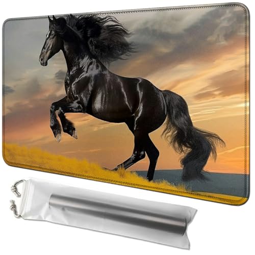 RWUTYTIUL Kartenspielmatte 61 x 35,6 cm mit Playmat-Tube-Tasche, Kartenspiel-Spielmatte mit genähtem Commander-Deckbrett, MTG, RPG, CCG, TCG, Kartenspiel, Schreibtischmatten für Anfänger, Laufpferd RWUTYTIUL Kartenspielmatte 61 x 35,6 cm mit Playmat-Tube-Tasche, Kartenspiel-Spielmatte mit genähtem Commander-Deckbrett, MTG, RPG, CCG, TCG, Kartenspiel, Schreibtischmatten für Anfänger, Laufpferd von RWUTYTIUL