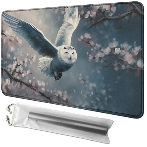 RWUTYTIUL Kartenspielmatte 61 x 35,6 cm mit Playmat-Tube-Tasche, Kartenspiel-Spielmatte mit genähtem Commander-Deckbrett, MTG, RPG, CCG, TCG, Kartenspiel, Schreibtischmatten für Anfänger, Kirscheule RWUTYTIUL Kartenspielmatte 61 x 35,6 cm mit Playmat-Tube-Tasche, Kartenspiel-Spielmatte mit genähtem Commander-Deckbrett, MTG, RPG, CCG, TCG, Kartenspiel, Schreibtischmatten für Anfänger, Kirscheule von RWUTYTIUL