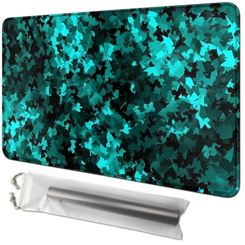 RWUTYTIUL Kartenspielmatte 61 x 35,6 cm mit Playmat-Tube-Tasche, Kartenspiel-Spielmatte mit genähtem Commander-Deckbrett, MTG, RPG, CCG, TCG, Kartenspiel, Schreibtischmatten für Anfänger, Blau RWUTYTIUL Kartenspielmatte 61 x 35,6 cm mit Playmat-Tube-Tasche, Kartenspiel-Spielmatte mit genähtem Commander-Deckbrett, MTG, RPG, CCG, TCG, Kartenspiel, Schreibtischmatten für Anfänger, Blau von RWUTYTIUL