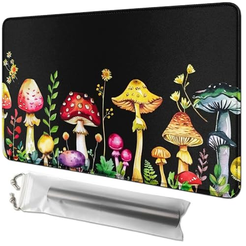 RWUTYTIUL Kartenspielmatte 61 x 35,6 cm mit Playmat-Tube-Tasche, Kartenspiel-Spielmatte mit genähtem Commander-Deckbrett, MTG, RPG, CCG, TCG, Kartenspiel, Schreibtischmatten für Anfänger, Pilze RWUTYTIUL Kartenspielmatte 61 x 35,6 cm mit Playmat-Tube-Tasche, Kartenspiel-Spielmatte mit genähtem Commander-Deckbrett, MTG, RPG, CCG, TCG, Kartenspiel, Schreibtischmatten für Anfänger, Pilze von RWUTYTIUL