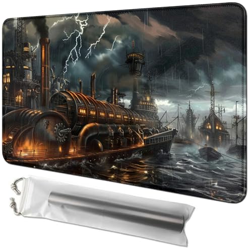 RWUTYTIUL Kartenspielmatte 61 x 35,6 cm mit Playmat-Tube-Tasche, Kartenspiel-Spielmatte mit genähtem Commander-Deckbrett, MTG, RPG, CCG, TCG, Kartenspiel, Schreibtischmatten für Anfänger, Segler RWUTYTIUL Kartenspielmatte 61 x 35,6 cm mit Playmat-Tube-Tasche, Kartenspiel-Spielmatte mit genähtem Commander-Deckbrett, MTG, RPG, CCG, TCG, Kartenspiel, Schreibtischmatten für Anfänger, Segler von RWUTYTIUL