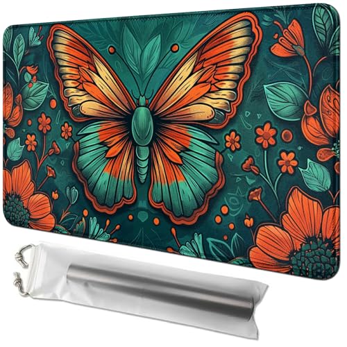 RWUTYTIUL Kartenspielmatte 61 x 35,6 cm mit Playmat-Tube-Tasche, Kartenspiel-Spielmatte mit genähtem Commander-Deckbrett, MTG, RPG, CCG, TCG, Kartenspiel, Schreibtischmatten für Anfänger, RWUTYTIUL Kartenspielmatte 61 x 35,6 cm mit Playmat-Tube-Tasche, Kartenspiel-Spielmatte mit genähtem Commander-Deckbrett, MTG, RPG, CCG, TCG, Kartenspiel, Schreibtischmatten für Anfänger, von RWUTYTIUL