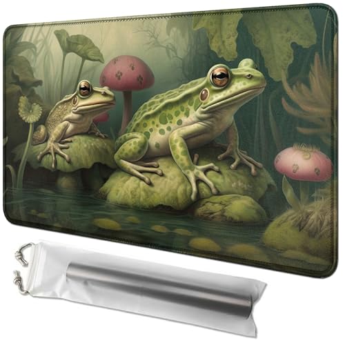 RWUTYTIUL Kartenspielmatte 61 x 35,6 cm mit Playmat-Tube-Tasche, Kartenspiel-Spielmatte mit genähtem Commander-Deckbrett, MTG, RPG, CCG, TCG, Kartenspiel, Schreibtischmatten für Anfänger, von RWUTYTIUL