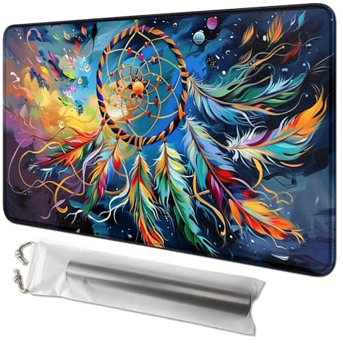RWUTYTIUL Kartenspielmatte 61 x 35,6 cm mit Playmat-Tube-Tasche, Kartenspiel-Spielmatte mit genähtem Commander-Deckbrett, MTG, RPG, CCG, TCG, Kartenspiel, Schreibtischmatten für Anfänger, RWUTYTIUL Kartenspielmatte 61 x 35,6 cm mit Playmat-Tube-Tasche, Kartenspiel-Spielmatte mit genähtem Commander-Deckbrett, MTG, RPG, CCG, TCG, Kartenspiel, Schreibtischmatten für Anfänger, von RWUTYTIUL