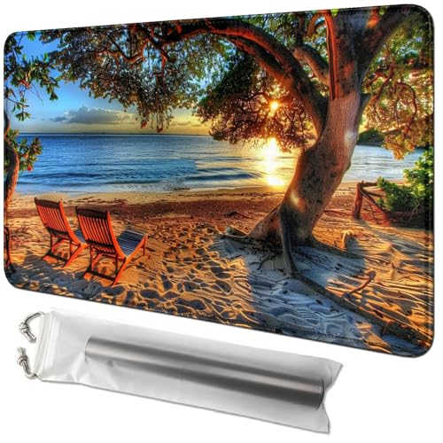RWUTYTIUL Kartenspielmatte 61 x 35,6 cm mit Playmat-Tube-Tasche, Kartenspiel-Spielmatte mit genähtem Commander-Deckbrett, MTG, RPG, CCG, TCG, Kartenspiel, Schreibtischmatten für Anfänger, RWUTYTIUL Kartenspielmatte 61 x 35,6 cm mit Playmat-Tube-Tasche, Kartenspiel-Spielmatte mit genähtem Commander-Deckbrett, MTG, RPG, CCG, TCG, Kartenspiel, Schreibtischmatten für Anfänger, von RWUTYTIUL