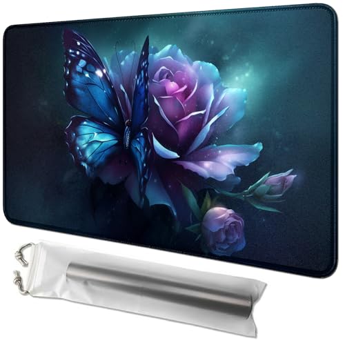 RWUTYTIUL Kartenspielmatte 61 x 35,6 cm mit Playmat-Tube-Tasche, Kartenspiel-Spielmatte mit genähtem Commander-Deckbrett, MTG, RPG, CCG, TCG, Kartenspiel, Schreibtischmatten für Anfänger, RWUTYTIUL Kartenspielmatte 61 x 35,6 cm mit Playmat-Tube-Tasche, Kartenspiel-Spielmatte mit genähtem Commander-Deckbrett, MTG, RPG, CCG, TCG, Kartenspiel, Schreibtischmatten für Anfänger, von RWUTYTIUL
