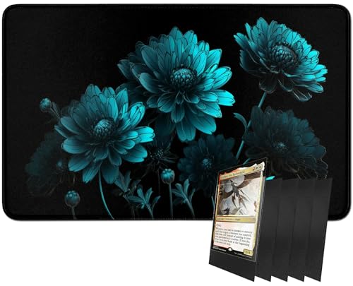 RWUTYTIUL MTG-Kartenspielmatte und 100 Kartenhüllen, 61 x 35,6 cm TCG-Spielmatte, genähte Spielmatte für Commander Board RPG CCG Game Magic The Gathering, Spielmatte, Gänseblümchen RWUTYTIUL MTG-Kartenspielmatte und 100 Kartenhüllen, 61 x 35,6 cm TCG-Spielmatte, genähte Spielmatte für Commander Board RPG CCG Game Magic The Gathering, Spielmatte, Gänseblümchen von RWUTYTIUL