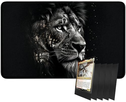 RWUTYTIUL MTG-Kartenspielmatte und 100 Kartenhüllen, 61 x 35,6 cm TCG-Spielmatte, genähte Spielmatte für Commander Board RPG CCG Game Magic The Gathering, Spielmatte, schwarzer Tiger RWUTYTIUL MTG-Kartenspielmatte und 100 Kartenhüllen, 61 x 35,6 cm TCG-Spielmatte, genähte Spielmatte für Commander Board RPG CCG Game Magic The Gathering, Spielmatte, schwarzer Tiger von RWUTYTIUL