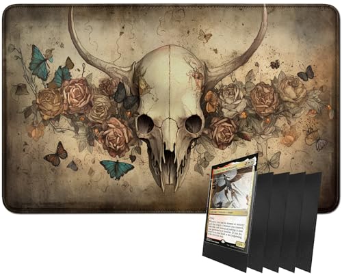 RWUTYTIUL MTG Kartenspielmatte und 100 Kartenhüllen, 61 x 35,6 cm TCG-Spielmatte, genähte Spielmatte für Steuertafel, RPG, CCG, Magic The Gathering, Spielmatte RWUTYTIUL MTG Kartenspielmatte und 100 Kartenhüllen, 61 x 35,6 cm TCG-Spielmatte, genähte Spielmatte für Steuertafel, RPG, CCG, Magic The Gathering, Spielmatte von RWUTYTIUL