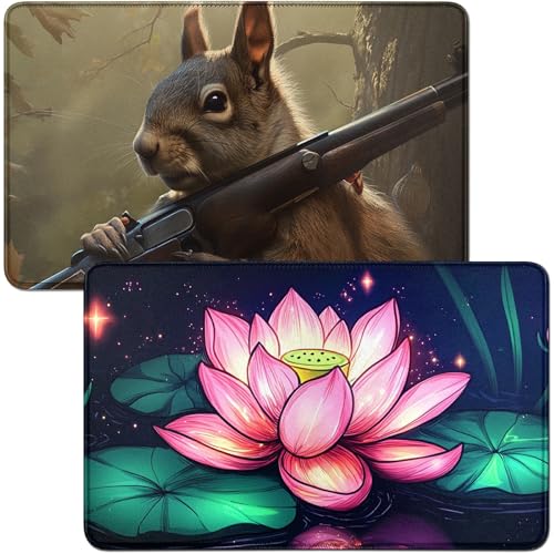 RWUTYTIUL Playmat für MTG-Karte, Spielmatte und Eichhörnchen, 2-teiliges Set, 61 x 35,6 cm, genähte Spielmatte für Commander-Board, TCG, RPG, CCG, Spielmatte für Kartenspiel, Spielzubehör RWUTYTIUL Playmat für MTG-Karte, Spielmatte und Eichhörnchen, 2-teiliges Set, 61 x 35,6 cm, genähte Spielmatte für Commander-Board, TCG, RPG, CCG, Spielmatte für Kartenspiel, Spielzubehör von RWUTYTIUL