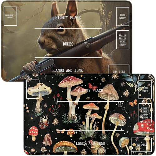 RWUTYTIUL Playmat für MTG-Karte, Spielmatte und Eichhörnchen, Spielmatte, Schreibtischunterlagen, 61 x 35,6 cm, genähte Spielmatte für Commander-Board, TCG, RPG, CCG, Spielmatte für Kartenspiel RWUTYTIUL Playmat für MTG-Karte, Spielmatte und Eichhörnchen, Spielmatte, Schreibtischunterlagen, 61 x 35,6 cm, genähte Spielmatte für Commander-Board, TCG, RPG, CCG, Spielmatte für Kartenspiel von RWUTYTIUL