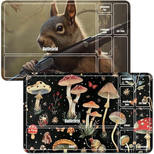 RWUTYTIUL Playmat für MTG-Karte, Spielmatte und Eichhörnchen, Spielmatte, Schreibtischunterlagen, 61 x 35,6 cm, genähte Spielmatte für Commander-Board, TCG, RPG, CCG, Spielmatte für Kartenspiel RWUTYTIUL Playmat für MTG-Karte, Spielmatte und Eichhörnchen, Spielmatte, Schreibtischunterlagen, 61 x 35,6 cm, genähte Spielmatte für Commander-Board, TCG, RPG, CCG, Spielmatte für Kartenspiel von RWUTYTIUL