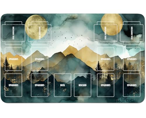 RWUTYTIUL Playmat für Magic The Gathering Zubehör, 61 x 35,6 cm, genähte Spielmatte für Commander-Board, MTG, RPG, CCG, TCG, Kartenspiel, Schreibtischunterlagen, Wälder, Berge RWUTYTIUL Playmat für Magic The Gathering Zubehör, 61 x 35,6 cm, genähte Spielmatte für Commander-Board, MTG, RPG, CCG, TCG, Kartenspiel, Schreibtischunterlagen, Wälder, Berge von RWUTYTIUL