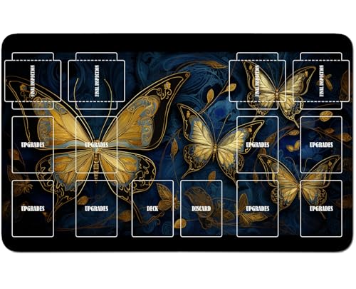 RWUTYTIUL Playmat für Magic The Gathering Zubehör, 61 x 35,6 cm, genähte Spielmatte für Commander-Board, MTG, RPG, CCG, TCG, Kartenspiel, Schreibtischunterlagen, blauer Schmetterling RWUTYTIUL Playmat für Magic The Gathering Zubehör, 61 x 35,6 cm, genähte Spielmatte für Commander-Board, MTG, RPG, CCG, TCG, Kartenspiel, Schreibtischunterlagen, blauer Schmetterling von RWUTYTIUL