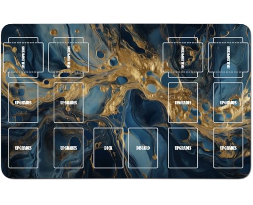 RWUTYTIUL Playmat für Magic The Gathering Zubehör, 61 x 35 cm, genähte Spielmatte für Commander-Board, MTG, RPG, CCG, TCG, Kartenspiel, Schreibtischunterlagen, blauer Marmor RWUTYTIUL Playmat für Magic The Gathering Zubehör, 61 x 35 cm, genähte Spielmatte für Commander-Board, MTG, RPG, CCG, TCG, Kartenspiel, Schreibtischunterlagen, blauer Marmor von RWUTYTIUL
