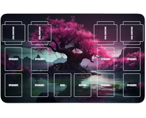 RWUTYTIUL Playmat für Magic The Gathering Zubehör, 61 x 35 cm, genähte Spielmatte für Commander-Board, MTG, RPG, CCG, TCG, Kartenspiel, Schreibtischunterlagen, rosa Baum RWUTYTIUL Playmat für Magic The Gathering Zubehör, 61 x 35 cm, genähte Spielmatte für Commander-Board, MTG, RPG, CCG, TCG, Kartenspiel, Schreibtischunterlagen, rosa Baum von RWUTYTIUL