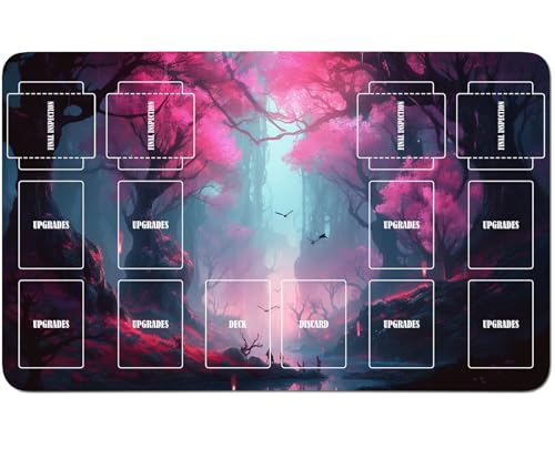 RWUTYTIUL Playmat für Magic The Gathering Zubehör, 61 x 35 cm, genähte Spielmatte für Commander-Board, MTG, RPG, CCG, TCG, Kartenspiel, Schreibtischunterlagen, rosa Baum RWUTYTIUL Playmat für Magic The Gathering Zubehör, 61 x 35 cm, genähte Spielmatte für Commander-Board, MTG, RPG, CCG, TCG, Kartenspiel, Schreibtischunterlagen, rosa Baum von RWUTYTIUL