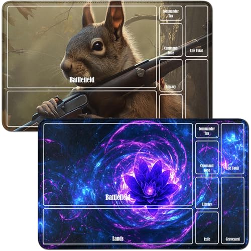 RWUTYTIUL Playmat für Purple Snowdrops MTG-Karte, Spielmatte und Eichhörnchen, 2-teiliges Set, 61 x 35,6 cm, genähte Spielmatte für Commander-Board, TCG, RPG, CCG, Spielmatte für Kartenspiel RWUTYTIUL Playmat für Purple Snowdrops MTG-Karte, Spielmatte und Eichhörnchen, 2-teiliges Set, 61 x 35,6 cm, genähte Spielmatte für Commander-Board, TCG, RPG, CCG, Spielmatte für Kartenspiel von RWUTYTIUL