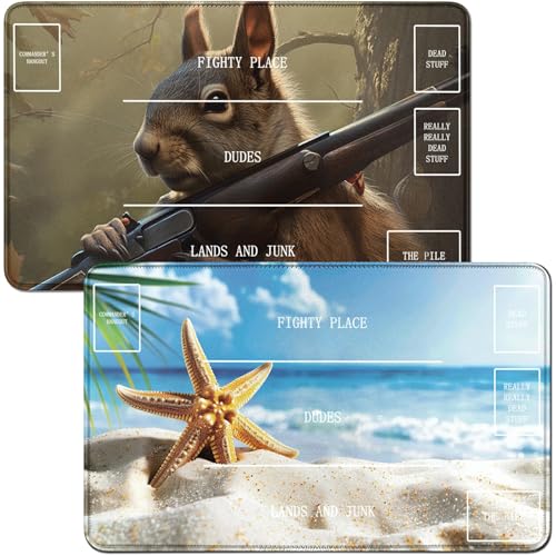 RWUTYTIUL Playmat für Seestern-Strand, MTG-Karte, Spielmatte und Eichhörnchen, 2-teiliges Set, 61 x 35,6 cm, genähte Spielmatte für Commander-Board, TCG, RPG, CCG, Spielmatte für Kartenspiel RWUTYTIUL Playmat für Seestern-Strand, MTG-Karte, Spielmatte und Eichhörnchen, 2-teiliges Set, 61 x 35,6 cm, genähte Spielmatte für Commander-Board, TCG, RPG, CCG, Spielmatte für Kartenspiel von RWUTYTIUL