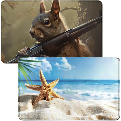RWUTYTIUL Playmat für Seestern-Strand, MTG-Karte, Spielmatte und Eichhörnchen, 2-teiliges Set, 61 x 35,6 cm, genähte Spielmatte für Commander-Board, TCG, RPG, CCG, Spielmatte für Kartenspiel RWUTYTIUL Playmat für Seestern-Strand, MTG-Karte, Spielmatte und Eichhörnchen, 2-teiliges Set, 61 x 35,6 cm, genähte Spielmatte für Commander-Board, TCG, RPG, CCG, Spielmatte für Kartenspiel von RWUTYTIUL