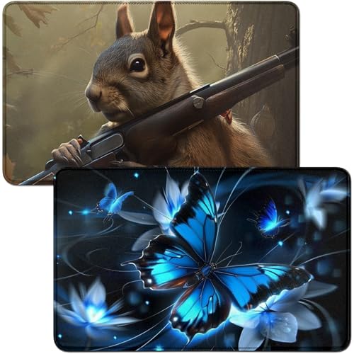 RWUTYTIUL Playmat und Eichhörnchen, Spielmatte, Schreibtischunterlage, 2-teiliges Set, 61 x 35,6 cm, genähte Spielmatte für Commander-Board, TCG, RPG, CCG, Spielmatte für Kartenspiel, Spielzubehör RWUTYTIUL Playmat und Eichhörnchen, Spielmatte, Schreibtischunterlage, 2-teiliges Set, 61 x 35,6 cm, genähte Spielmatte für Commander-Board, TCG, RPG, CCG, Spielmatte für Kartenspiel, Spielzubehör von RWUTYTIUL