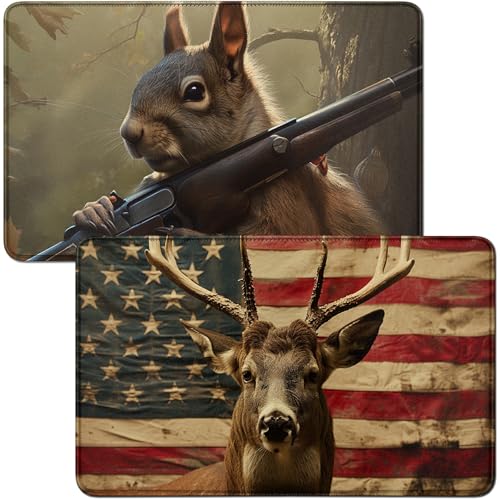 RWUTYTIUL Playmat & Eichhörnchen mit Flagge, Vintage-Spielmatte und Eichhörnchen, 2-teiliges Set, 61 x 35,6 cm, genähte Spielmatte für Commander-Board, TCG, RPG, CCG, Spielmatte für Kartenspiel RWUTYTIUL Playmat & Eichhörnchen mit Flagge, Vintage-Spielmatte und Eichhörnchen, 2-teiliges Set, 61 x 35,6 cm, genähte Spielmatte für Commander-Board, TCG, RPG, CCG, Spielmatte für Kartenspiel von RWUTYTIUL