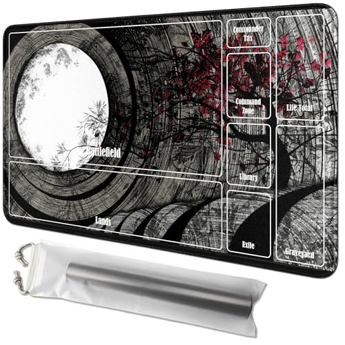 RWUTYTIUL Plum Blossom Karten-Spielmatte, 61 x 35,6 cm, mit Playmat-Tube-Tasche, Kartenspiel-Spielmatte mit Zonen, Kommandanten-Deckbrett, MTG, RPG, CCG, TCG, Kartenspiel, Schreibtischmatten für RWUTYTIUL Plum Blossom Karten-Spielmatte, 61 x 35,6 cm, mit Playmat-Tube-Tasche, Kartenspiel-Spielmatte mit Zonen, Kommandanten-Deckbrett, MTG, RPG, CCG, TCG, Kartenspiel, Schreibtischmatten für von RWUTYTIUL
