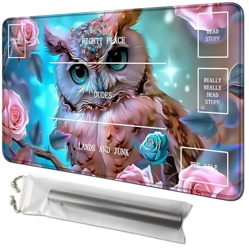 RWUTYTIUL Rose Eagle Card Playmat 61 x 35,6 cm mit Tube-Tasche, Kartenspiel-Schreibtischunterlage mit Zonen, Commander-Deckbrett, MTG, RPG, CCG, TCG, Kartenspiel, Spielmatten für Anfänger RWUTYTIUL Rose Eagle Card Playmat 61 x 35,6 cm mit Tube-Tasche, Kartenspiel-Schreibtischunterlage mit Zonen, Commander-Deckbrett, MTG, RPG, CCG, TCG, Kartenspiel, Spielmatten für Anfänger von RWUTYTIUL