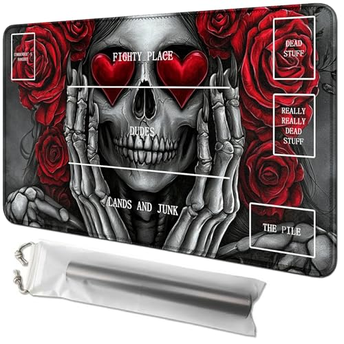 RWUTYTIUL Rose Girl Kartenspielmatte, 61 x 35,6 cm, mit Tube-Tasche, Kartenspiel-Spielmatte mit Zonen, Commander-Deckbrett, MTG, RPG, CCG, TCG, Kartenspiel, Schreibtischmatten für Anfänger RWUTYTIUL Rose Girl Kartenspielmatte, 61 x 35,6 cm, mit Tube-Tasche, Kartenspiel-Spielmatte mit Zonen, Commander-Deckbrett, MTG, RPG, CCG, TCG, Kartenspiel, Schreibtischmatten für Anfänger von RWUTYTIUL