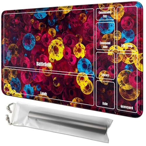RWUTYTIUL Roses Karten-Spielmatte, 61 x 35,6 cm, mit Tube-Tasche, Kartenspiel-Spielmatte mit Zonen, Commander-Deckbrett, MTG, RPG, CCG, TCG, Kartenspiel, Schreibtischmatten für Anfänger RWUTYTIUL Roses Karten-Spielmatte, 61 x 35,6 cm, mit Tube-Tasche, Kartenspiel-Spielmatte mit Zonen, Commander-Deckbrett, MTG, RPG, CCG, TCG, Kartenspiel, Schreibtischmatten für Anfänger von RWUTYTIUL