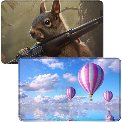 RWUTYTIUL Spielmatte für Ballon, MTG-Karte, Spielmatte und Eichhörnchen, 2-teiliges Set, 61 x 35,6 cm, genähte Spielmatte für Commander-Board, TCG, RPG, CCG, Spielmatte für Kartenspiel, Spielzubehör RWUTYTIUL Spielmatte für Ballon, MTG-Karte, Spielmatte und Eichhörnchen, 2-teiliges Set, 61 x 35,6 cm, genähte Spielmatte für Commander-Board, TCG, RPG, CCG, Spielmatte für Kartenspiel, Spielzubehör von RWUTYTIUL