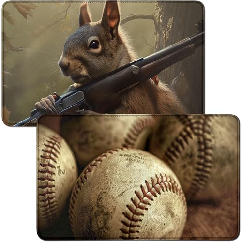 RWUTYTIUL Spielmatte für Baseball-MTG-Karte, Spielmatte und Eichhörnchen, 2-teiliges Set, 61 x 35,6 cm, genähte Spielmatte für Commander-Board, TCG, RPG, CCG, Spielmatte für Kartenspiel, Spielzubehör RWUTYTIUL Spielmatte für Baseball-MTG-Karte, Spielmatte und Eichhörnchen, 2-teiliges Set, 61 x 35,6 cm, genähte Spielmatte für Commander-Board, TCG, RPG, CCG, Spielmatte für Kartenspiel, Spielzubehör von RWUTYTIUL