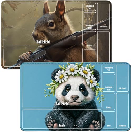 RWUTYTIUL Spielmatte für Daisy Panda MTG-Karte, Spielmatte und Eichhörnchen, 2-teiliges Set, 61 x 35,6 cm, genähte Spielmatte für Commander-Board, TCG, RPG, CCG, Spielmatte für Kartenspiel RWUTYTIUL Spielmatte für Daisy Panda MTG-Karte, Spielmatte und Eichhörnchen, 2-teiliges Set, 61 x 35,6 cm, genähte Spielmatte für Commander-Board, TCG, RPG, CCG, Spielmatte für Kartenspiel von RWUTYTIUL