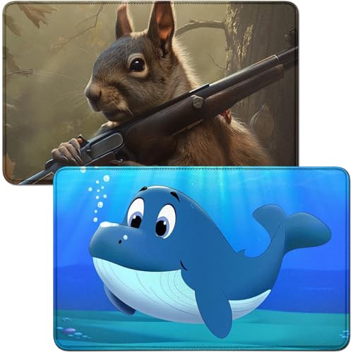 RWUTYTIUL Spielmatte für Delfin-MTG-Karte, Spielmatte und Eichhörnchen, 2-teiliges Set, 61 x 35,6 cm, genähte Spielmatte für Commander-Board, TCG, RPG, CCG, Spielmatte für Kartenspiel, Spielzubehör RWUTYTIUL Spielmatte für Delfin-MTG-Karte, Spielmatte und Eichhörnchen, 2-teiliges Set, 61 x 35,6 cm, genähte Spielmatte für Commander-Board, TCG, RPG, CCG, Spielmatte für Kartenspiel, Spielzubehör von RWUTYTIUL