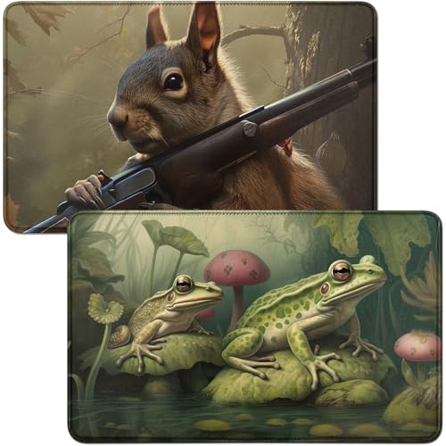 RWUTYTIUL Spielmatte für Lotusblattfrosch, MTG-Karte, Spielmatte und Eichhörnchen, 2-teiliges Set, 61 x 35,6 cm, genähte Spielmatte für Commander-Board, TCG, RPG, CCG, Spielmatte für Kartenspiel RWUTYTIUL Spielmatte für Lotusblattfrosch, MTG-Karte, Spielmatte und Eichhörnchen, 2-teiliges Set, 61 x 35,6 cm, genähte Spielmatte für Commander-Board, TCG, RPG, CCG, Spielmatte für Kartenspiel von RWUTYTIUL