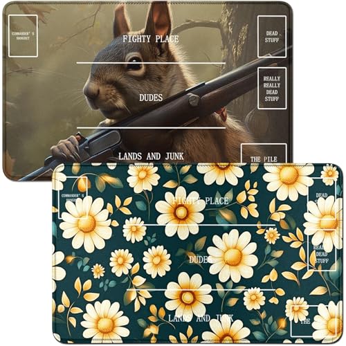 RWUTYTIUL Spielmatte für MTG-Karte, Spielmatte und Eichhörnchen, 2-teiliges Set, 61 x 35,6 cm, genähte Spielmatte für Commander-Board, TCG, RPG, CCG, Spielmatte für Kartenspiel, Spielzubehör, B-Zone RWUTYTIUL Spielmatte für MTG-Karte, Spielmatte und Eichhörnchen, 2-teiliges Set, 61 x 35,6 cm, genähte Spielmatte für Commander-Board, TCG, RPG, CCG, Spielmatte für Kartenspiel, Spielzubehör, B-Zone von RWUTYTIUL