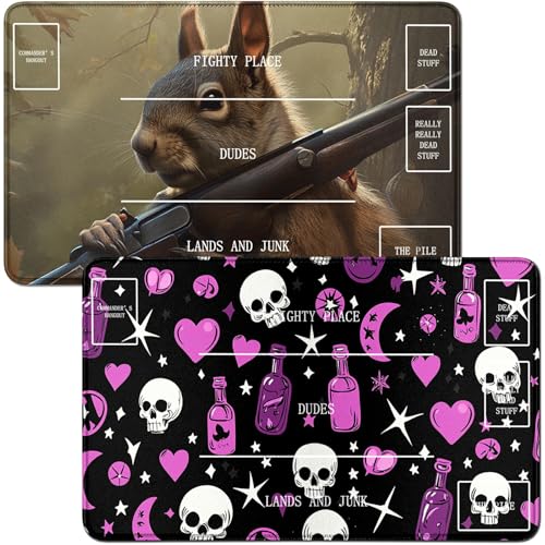 RWUTYTIUL Spielmatte für MTG-Karte und violette Eichhörnchen, 2 Stück, 61 x 35,6 cm, genähte Spielmatte für Befehlstafel, RPG-TCG, CCG, Spielmatte für Kartenspiele RWUTYTIUL Spielmatte für MTG-Karte und violette Eichhörnchen, 2 Stück, 61 x 35,6 cm, genähte Spielmatte für Befehlstafel, RPG-TCG, CCG, Spielmatte für Kartenspiele von RWUTYTIUL