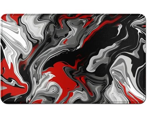 RWUTYTIUL Spielmatte für MTG-Karten, 61 x 35,6 cm, Genähte Spielmatte für Commander Board RPG CCG Game Magic The Gathering, Spielmatte für Kartenspiel-Zubehör, Marmor Grau Rot RWUTYTIUL Spielmatte für MTG-Karten, 61 x 35,6 cm, Genähte Spielmatte für Commander Board RPG CCG Game Magic The Gathering, Spielmatte für Kartenspiel-Zubehör, Marmor Grau Rot von RWUTYTIUL