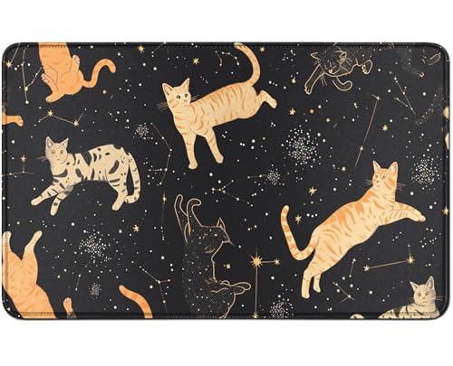 RWUTYTIUL Spielmatte für MTG-Karten, 61 x 35,6 cm, Genähte Spielmatte für Commander Board RPG CCG Game Magic The Gathering, Spielmatte für Kartenspiel-Zubehör, orange Katze RWUTYTIUL Spielmatte für MTG-Karten, 61 x 35,6 cm, Genähte Spielmatte für Commander Board RPG CCG Game Magic The Gathering, Spielmatte für Kartenspiel-Zubehör, orange Katze von RWUTYTIUL