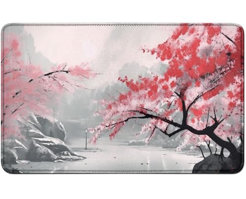 RWUTYTIUL Spielmatte für MTG-Karten, 61 x 35,6 cm, Genähte Spielmatte für Commander Board RPG CCG Game Magic The Gathering, Spielmatte für Kartenspiele, Kartenspielzubehör, Blume RWUTYTIUL Spielmatte für MTG-Karten, 61 x 35,6 cm, Genähte Spielmatte für Commander Board RPG CCG Game Magic The Gathering, Spielmatte für Kartenspiele, Kartenspielzubehör, Blume von RWUTYTIUL