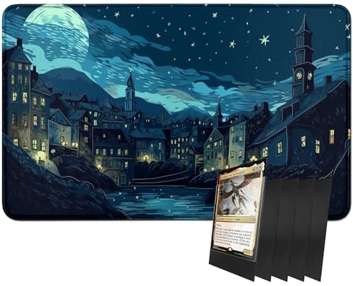 RWUTYTIUL Spielmatte für MTG-Karten und 100 Kartenhüllen, 61 x 35,6 cm TCG-Spielmatte, genähte Spielmatte für Bedienfeld, RPG, CCG, Magic The Gathering, Spielmatte RWUTYTIUL Spielmatte für MTG-Karten und 100 Kartenhüllen, 61 x 35,6 cm TCG-Spielmatte, genähte Spielmatte für Bedienfeld, RPG, CCG, Magic The Gathering, Spielmatte von RWUTYTIUL