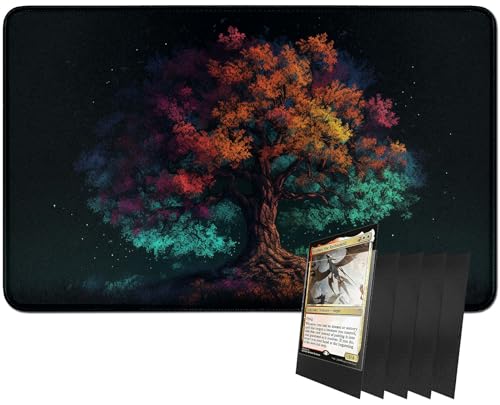RWUTYTIUL Spielmatte für MTG-Karten und 100 Kartenhüllen, 61 x 35,6 cm TCG-Spielmatte, genähte Spielmatte für Bedienfeld, RPG, CCG, Magic The Gathering, Spielmatte RWUTYTIUL Spielmatte für MTG-Karten und 100 Kartenhüllen, 61 x 35,6 cm TCG-Spielmatte, genähte Spielmatte für Bedienfeld, RPG, CCG, Magic The Gathering, Spielmatte von RWUTYTIUL