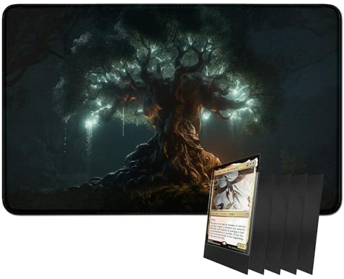RWUTYTIUL Spielmatte für MTG-Karten und 100 Kartenhüllen, TCG Spielmatte 61 x 35,6 cm, genähte Spielmatte für Bedienfeld, RPG, CCG, Magic The Gathering, Matte, RWUTYTIUL Spielmatte für MTG-Karten und 100 Kartenhüllen, TCG Spielmatte 61 x 35,6 cm, genähte Spielmatte für Bedienfeld, RPG, CCG, Magic The Gathering, Matte, von RWUTYTIUL