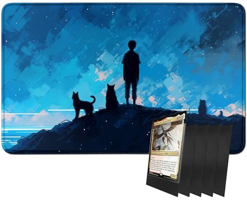 RWUTYTIUL Spielmatte für MTG-Karten und 100 Kartenhüllen, TCG Spielmatte 61 x 35,6 cm, genähte Spielmatte für Bedienfeld, RPG, CCG, Magic The Gathering, Matte, RWUTYTIUL Spielmatte für MTG-Karten und 100 Kartenhüllen, TCG Spielmatte 61 x 35,6 cm, genähte Spielmatte für Bedienfeld, RPG, CCG, Magic The Gathering, Matte, von RWUTYTIUL