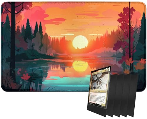 RWUTYTIUL Spielmatte für MTG-Karten und 100 Kartenhüllen, TCG Spielmatte 61 x 35,6 cm, genähte Spielmatte für Bedienfeld, RPG, CCG, Magic The Gathering, Matte, RWUTYTIUL Spielmatte für MTG-Karten und 100 Kartenhüllen, TCG Spielmatte 61 x 35,6 cm, genähte Spielmatte für Bedienfeld, RPG, CCG, Magic The Gathering, Matte, von RWUTYTIUL