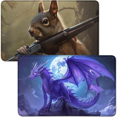 RWUTYTIUL Spielmatte für MTG-Karten und violette Eichhörnchen, 2 Stück, 61 x 35,6 cm, genähte Spielmatte für Befehlstafel, RPG-TCG, CCG, Spielmatte für Kartenspiele RWUTYTIUL Spielmatte für MTG-Karten und violette Eichhörnchen, 2 Stück, 61 x 35,6 cm, genähte Spielmatte für Befehlstafel, RPG-TCG, CCG, Spielmatte für Kartenspiele von RWUTYTIUL