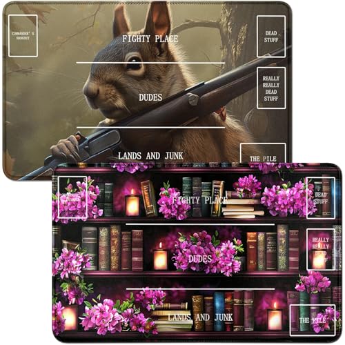 RWUTYTIUL Spielmatte für MTG & Eichhörnchen, 2 Stück, 61 x 35,6 cm, Spielmatte für Befehlstafel, RPG, CCG, Spielmatte für Kartenspiele RWUTYTIUL Spielmatte für MTG & Eichhörnchen, 2 Stück, 61 x 35,6 cm, Spielmatte für Befehlstafel, RPG, CCG, Spielmatte für Kartenspiele von RWUTYTIUL