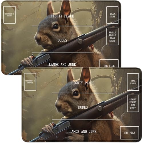 RWUTYTIUL Spielmatte für Maus, MTG-Karte, Spielmatte und Eichhörnchen, 2-teiliges Set, 61 x 35,6 cm, genähte Spielmatte für Commander-Board, TCG, RPG, CCG, Spielmatte für Kartenspiel, Spielzubehör RWUTYTIUL Spielmatte für Maus, MTG-Karte, Spielmatte und Eichhörnchen, 2-teiliges Set, 61 x 35,6 cm, genähte Spielmatte für Commander-Board, TCG, RPG, CCG, Spielmatte für Kartenspiel, Spielzubehör von RWUTYTIUL